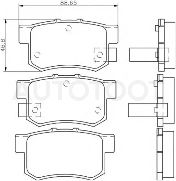 Колодки тормозные (Сзади) Honda Accord 91-16 / Civic 95-12