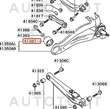 Сайлентблок передний заднего продольного рычага -STMR519127 Sat для MITSUBISHI AIRTREK, MITSUBISHI LANCER, MITSUBISHI OUTLANDER