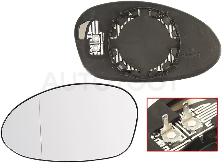 Полотно зеркала BMW 1-Series 04-07 / 3-Series 05-10 (Слева/ Обогрев/ асферическое) - Артикул ST1210031 - Производитель Sat - Фото, Отзывы, Цены