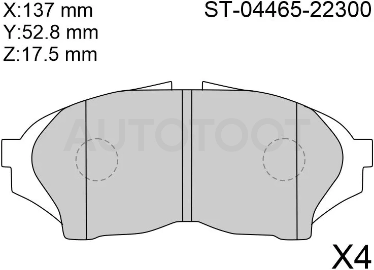 Колодки тормозные (Спереди) Toyota Crown 95-01 / Mark II (X100) 96-00 / Chaser (X100) 96-01 / Cresta (X100) 96-01