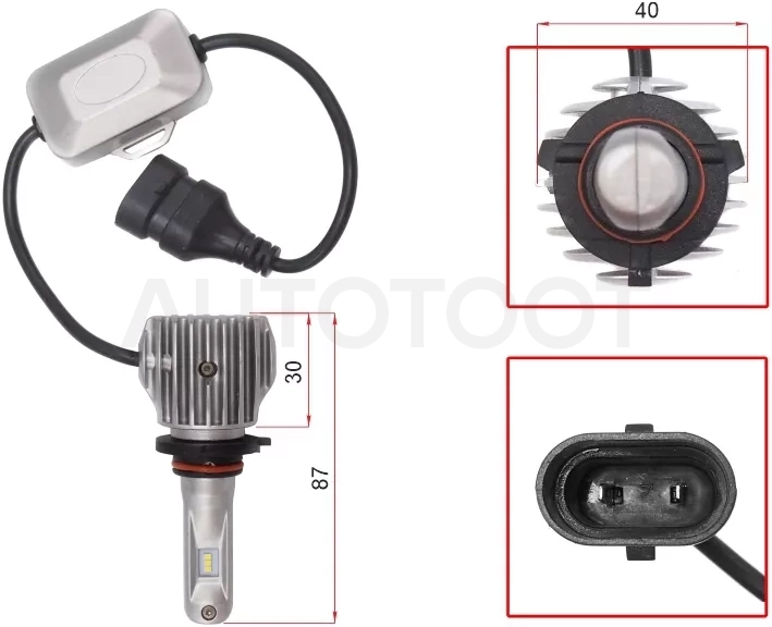 Лампа (HB3/ LED/ Комплект/ 20W 1800LM CANBUS) - Артикул ST1750073 - Производитель Sat - Фото, Отзывы, Цены