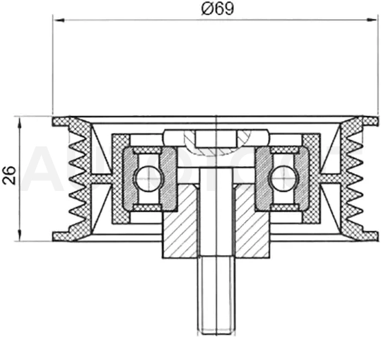 Ролик приводного ремня обводной AUDI/MERCEDES/SKODA/SSANG YONG/VW 2,0-4,2D