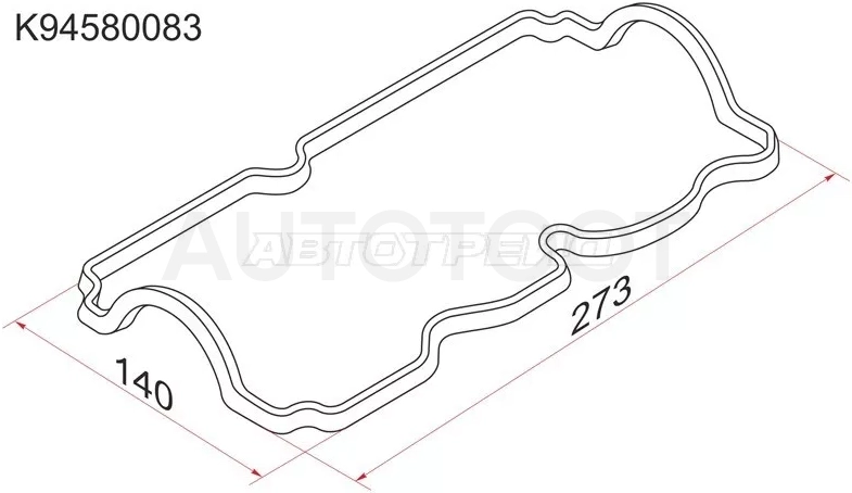 Прокладка клапанной крышки DW Matiz/Tico 0.8 (F8CV) 98-, CH Spark 0.8 05
