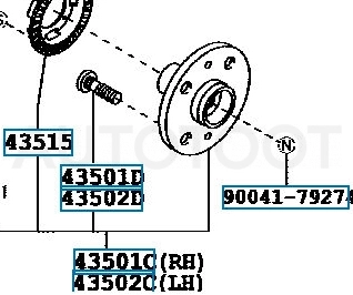 Ступица передняя -ST4350297202 Sat для TOYOTA PASSO