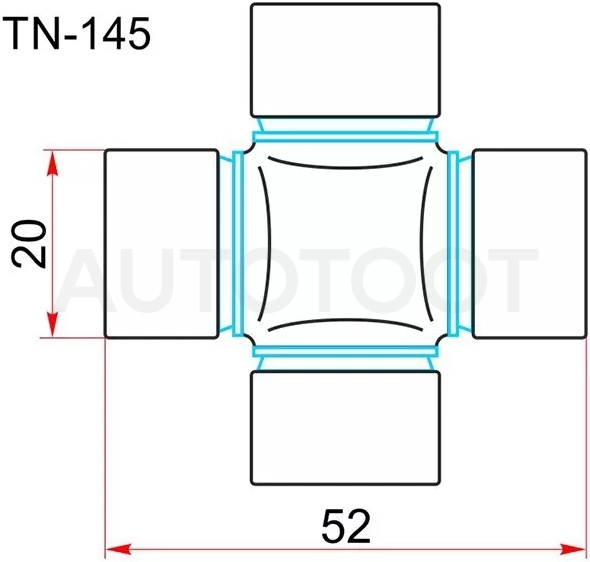 Крестовина карданного вала NISSAN SKYLINE V3# 01-14/HONDA ODYSSEY II RA# 99-03/CR-V 97-12 без тавотн