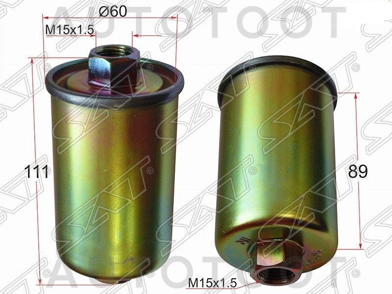 Фильтр топливный -ST96130396 Sat для DAEWOO NEXIA, LAND ROVER DISCOVERY