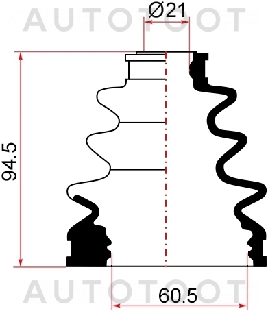 Пыльник ШРУС внутренний (1/2NZ) -JCB0002 Just Drive для TOYOTA COROLLA, TOYOTA COROLLA AXIO, TOYOTA PREMIO, TOYOTA ALLION, TOYOTA YARIS, TOYOTA VITZ, TOYOTA SUCCEED, TOYOTA RUNX, TOYOTA RAUM, TOYOTA P
