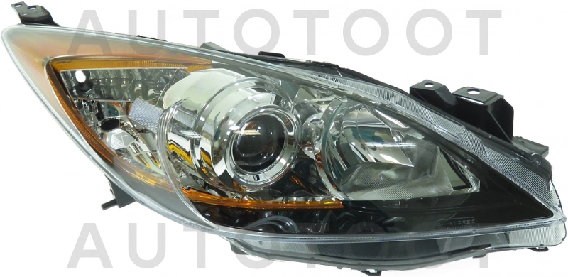 Фара правая (под корректор, линзованная, внутри черная) -2161158RLDEM2 Depo для MAZDA 3 (AXELA)