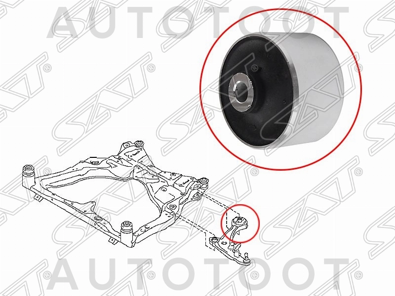 Сайлентблок переднего рычага задний -ST54570JN02A Sat для NISSAN TEANA