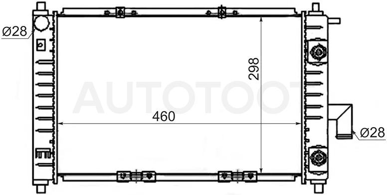 Радиатор Daewoo Matiz 97-00 - Артикул CH0002 - Производитель Sat - Фото, Отзывы, Цены