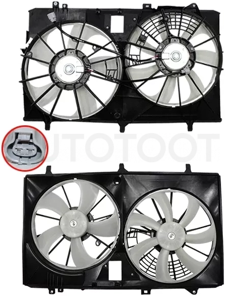 Диффузор радиатора в сборе LEXUS RX350/450H 08-15/TOYOTA HIGHLANDER 08-13