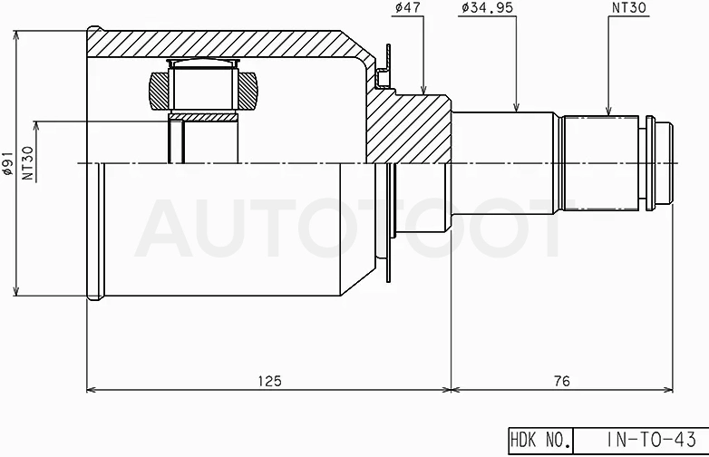 Шрус (Спереди/ Внутр) Toyota Land Cruiser (J300) 21- / Land Cruiser Prado (J120,J150) 02-20 / Lexus GX 02-19 / Toyota 4Runner 02-09 / FJ Cruiser 05-18 / Hilux Surf 02-09