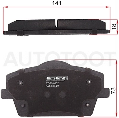 Колодки тормозные передние -4048055500 Geely для GEELY TUGELLA