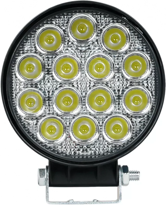 Фара светодиод. круглая, 14LED, рассеянный свет, 42Вт, 112x112x47мм, 12/24В, PRO - Артикул ALED133 - Производитель Airline - Фото, Отзывы, Цены
