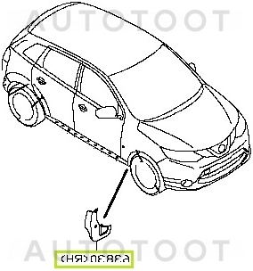 Брызговик передний правый -STDT66016B1 Sat для NISSAN QASHQAI