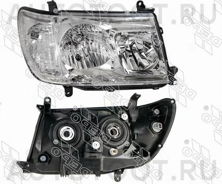 Фара правая под электрокорректор -21211H9RLDEM Depo для TOYOTA LAND CRUISER