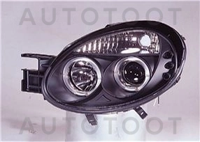 Фара левая+правая (комплект, тюнинг, линованная, со светящимися ободками, внутри черная) -  для DODGE NEON