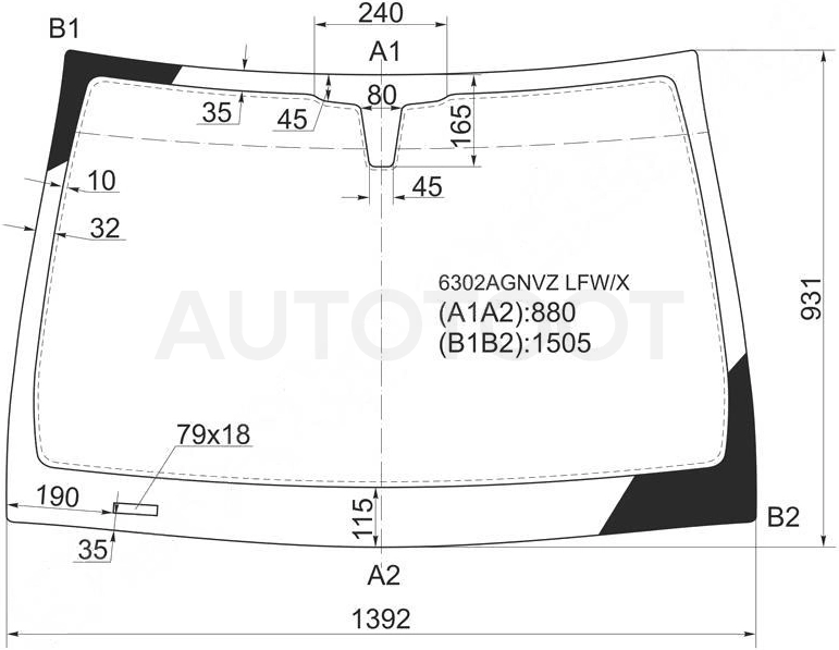 Стекло лобовое в клей