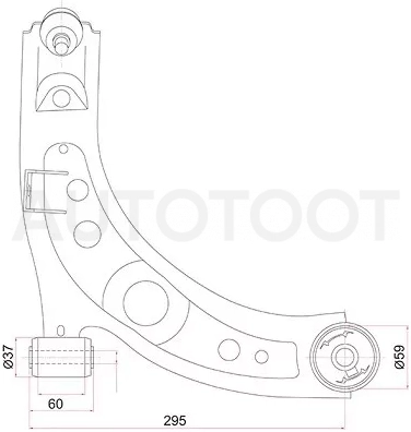 Рычаг нижний TOYOTA PASSO 04- RH - Артикул ST48068B1080 - Производитель Sat - Фото, Отзывы, Цены