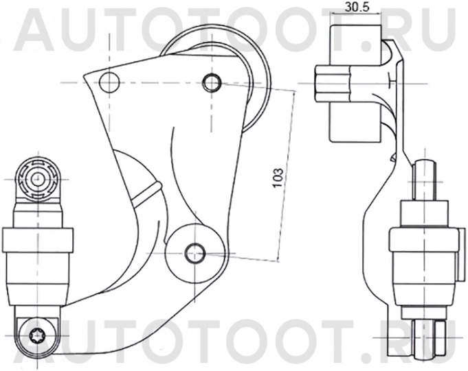 Натяжитель приводного ремня HONDA CIVIC VIII (FD/FA) - Артикул ST31170RNAA02 - Производитель Sat - Фото, Отзывы, Цены