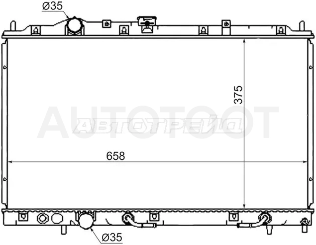 Радиатор Mitsubishi Colt 95-03 / Mirage 95-00 - Артикул MC0001CE - Производитель Sat - Фото, Отзывы, Цены