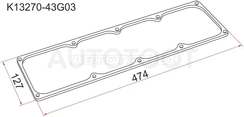 Прокладка клапанной крышки NS TD23, TD25, TD27#, QD32, 92- WD21/R20/F22/F23