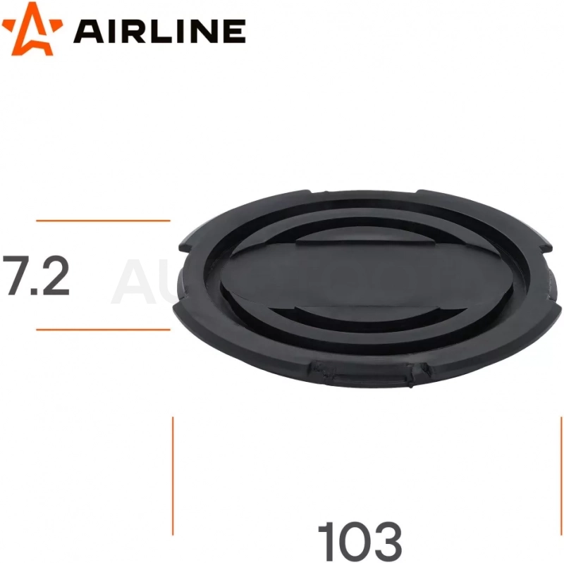 Накладка на домкрат подкатной INDUSTRY D103мм, H7.2мм - Артикул AJS05 - Производитель Airline - Фото, Отзывы, Цены