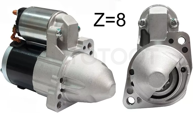 Стартер Mitsubishi ASX 10- / Lancer 07-17 / Outlander 05-15 / Citroen C-Crosser 07-12 / Mitsubishi Delica D:5 07-19 / Galant Fortis 07-15 / Lancer Evolution 07-17 / RVR 10-12 / Peugeot 4007 07-14 (1,4 kW/ Z=8/ (восстановленный))
