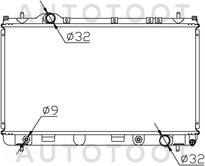 Радиатор охлаждения AT -  для DODGE NEON