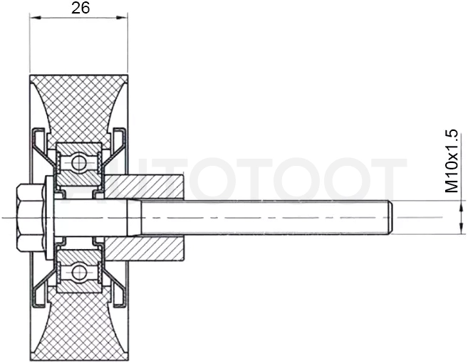 Ролик приводного ремня обводной AUDI/SEAT/SKODA/VW 1,4/1,6