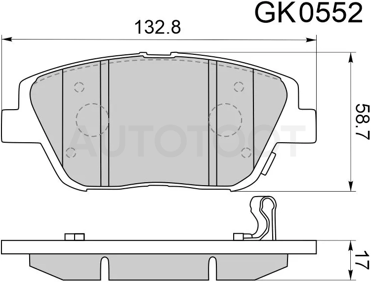 Колодки тормозные (Спереди) Hyundai Sonata 09-19 / Kia Optima 10-16 / Hyundai Grandeur 05-16