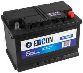 Аккумулятор EDCON 74Ah 680A обратная полярность(-+)