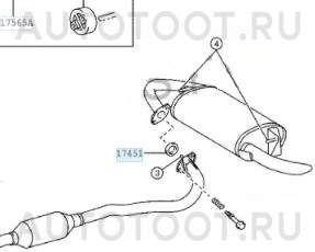 Прокладка выхлопной системы средняя -QF17A00034 Quattro Freni для TOYOTA COROLLA, TOYOTA AVENSIS, TOYOTA AURIS