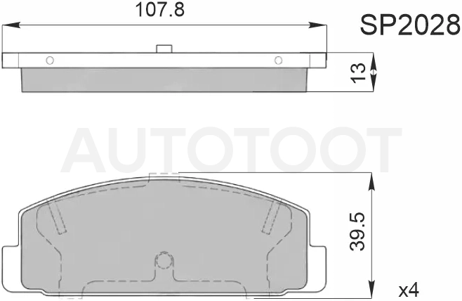 Колодки тормозные (Сзади) Mazda 6 02-12 / FAW Besturn B50 12-17 - Артикул SP2028 - Производитель Sangsin - Фото, Отзывы, Цены