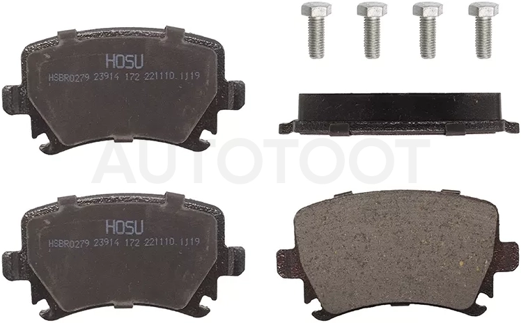 Колодки тормозные (Сзади) Audi A3 03-13 / A4 00-09 / A6 04-10 / A8 02-10 / Haval F7 18-22 / F7x 19-22 / Skoda Octavia 04-20 / Volkswagen Golf 03-19 / Jetta 05-10 / Passat 05-15 / Tiguan 06-17 / Audi A6 allroad quattro 06-12 / RS3 11-12 / S3 08-12 / S4 03
