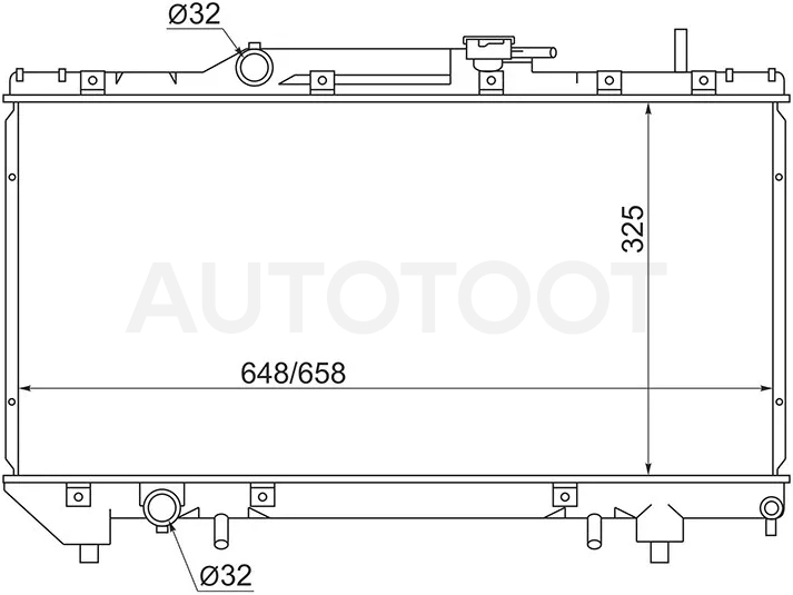 Радиатор Toyota Caldina (T190) 92-02 / Carina (T190) 92-96 / Carina E 92-98 / Corona (T190) 92-96