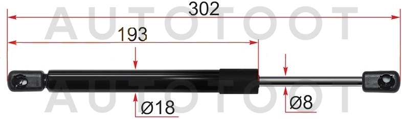 Амортизатор крышки багажника левый=правый (седан) -STBBP356930A Sat для MAZDA 3 (AXELA)