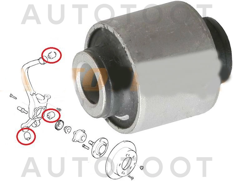 Сайлентблок задней цапфы -PSE1688 Patron для HYUNDAI SONATA, KIA CEED