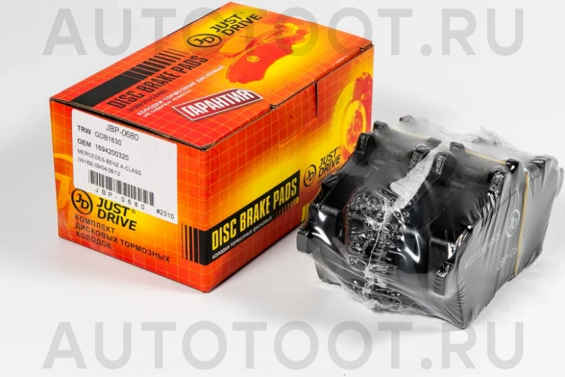 Колодки тормозные дисковые передние GDB1630 - Артикул JBP0680 - Производитель Just Drive - Фото, Отзывы, Цены