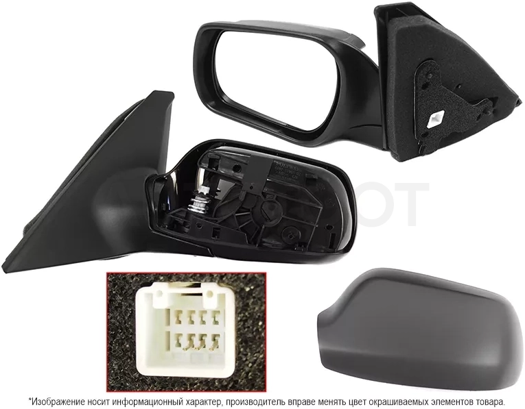 Зеркало Mazda 3 03-09 / Axela 03-09 (Слева/ Регулировка/ 3 контакта)