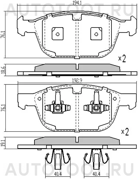 Колодки тормозные (Спереди) Volvo XC60 08-17 / XC90 02-19 - Артикул ST30793943 - Производитель Sat - Фото, Отзывы, Цены