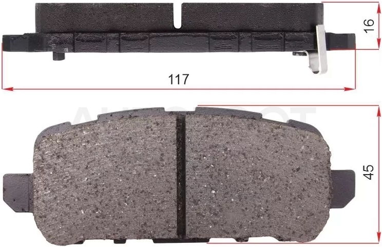 Колодки тормозные (Сзади) Honda Accord 12-16 / Vezel 13-21