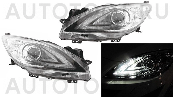 Фара правая ксенон, черная -  для MAZDA 3 (AXELA)