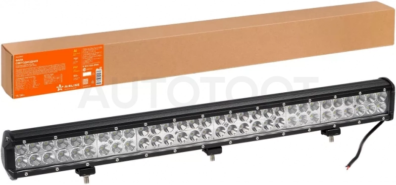 Фара (балка) светодиодная двухрядная, 60LED, комбин. свет, 180Вт, 710х78х65мм, 12/24В - Артикул ALED052 - Производитель Airline - Фото, Отзывы, Цены