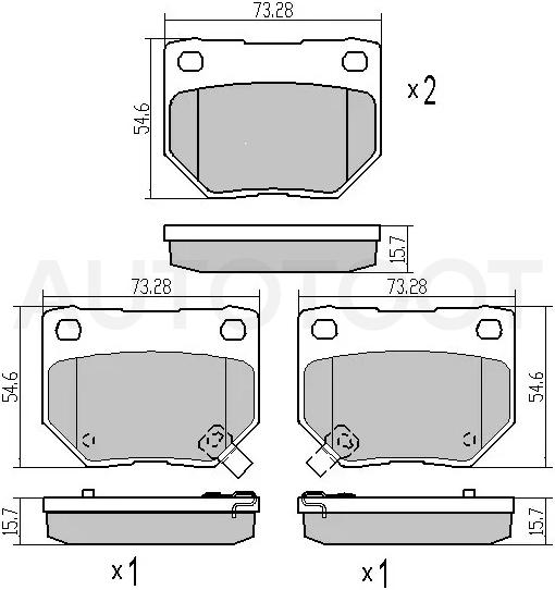 Колодки тормозные задние (тип1) -ST26696FA000 Sat для SUBARU IMPREZA