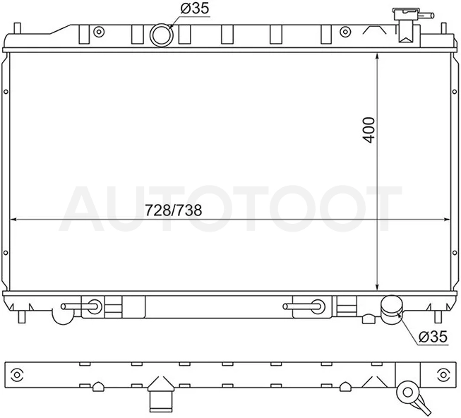 Радиатор Nissan Teana 03-08 - Артикул NS0004J31V6 - Производитель Sat - Фото, Отзывы, Цены