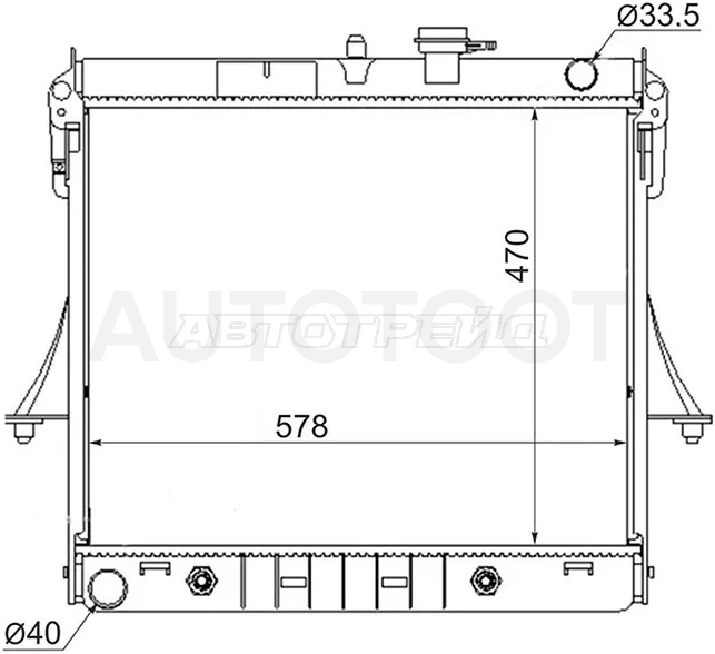 Радиатор Hummer H3 05-10 - Артикул HM0001 - Производитель Sat - Фото, Отзывы, Цены