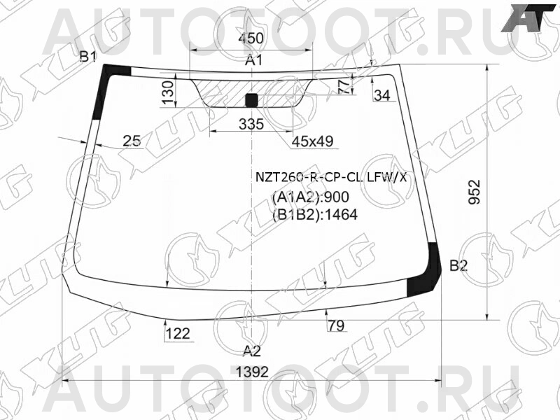 Стекло лобовое TOYOTA PREMIO /ALLION 07- -  для TOYOTA ALLION