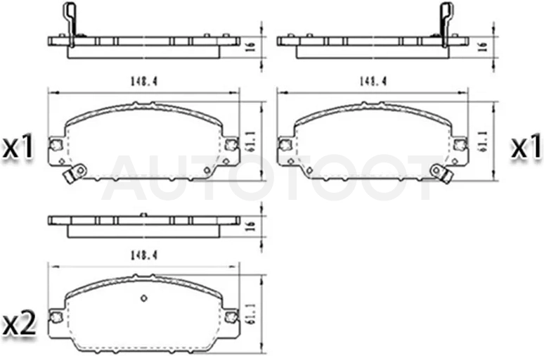 Колодки тормозные (Спереди) Honda Freed 16-24