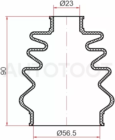 Пыльник шрус наружный CHEVROLET AVEO T200/250 05-15/LACETTI J200 04-13/LANOS T100 05-09/